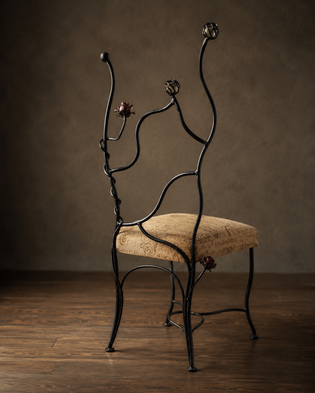 The Rose Chair standing on a wooden floor in a home interior
